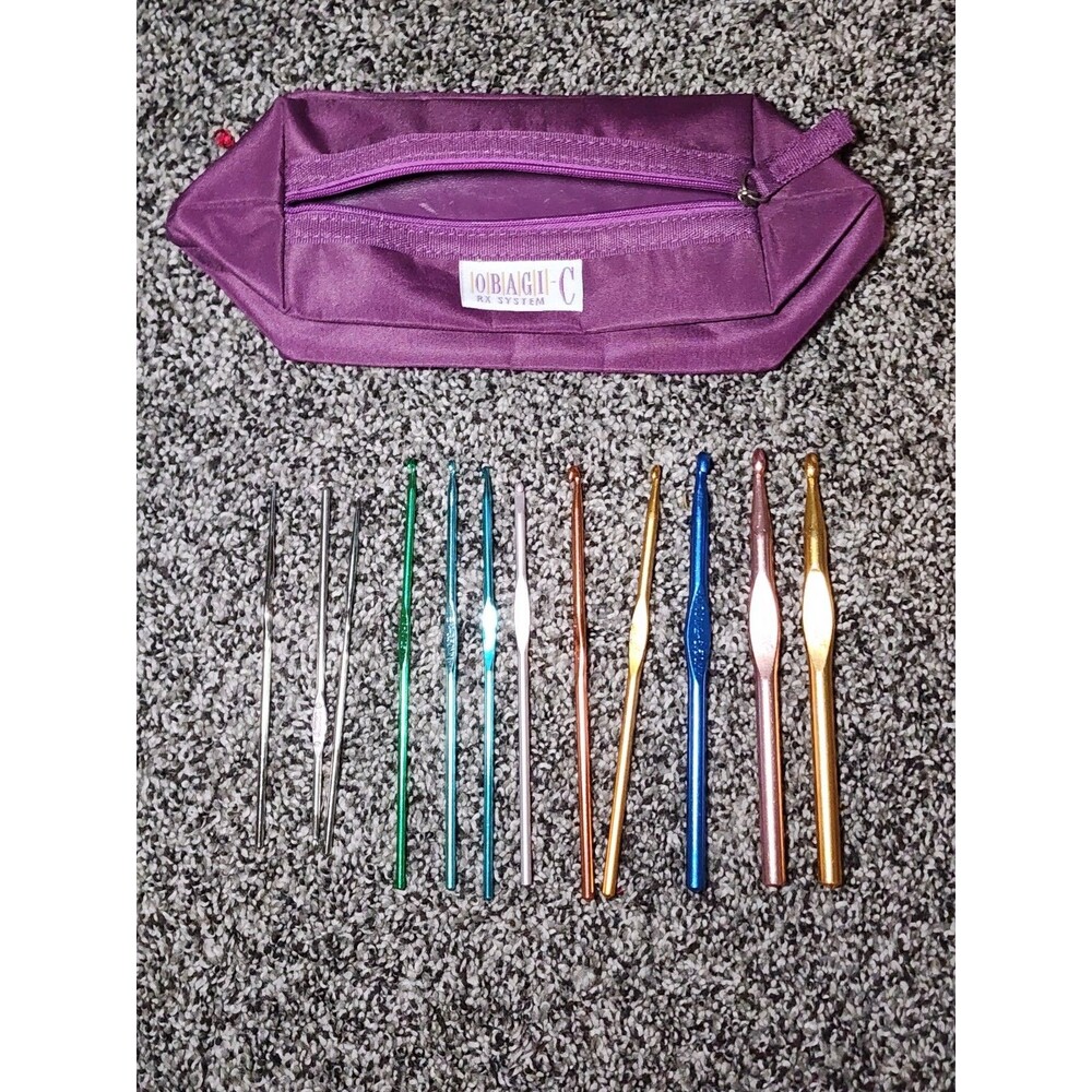 Vintage Crochet Hook Lot Boye Susan Bates Sizes F G K 1.9mm 3.125mm 3.5mm More